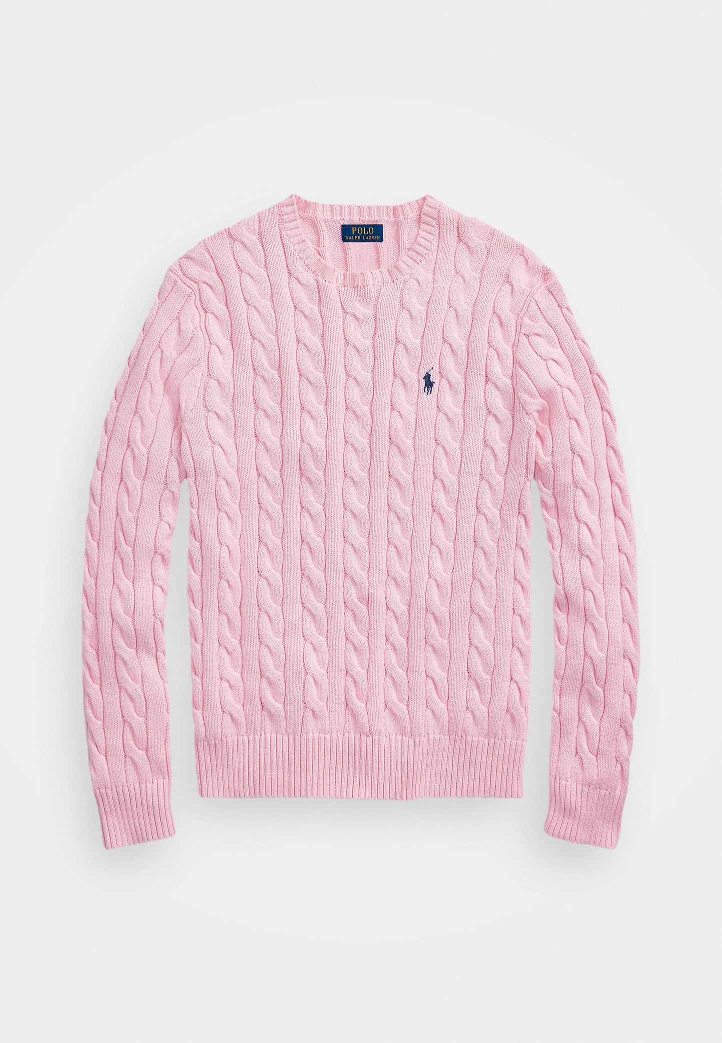 Polo Cable-Knit Cotton Sweater