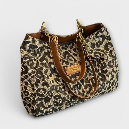 Olivia - Leopard Canvas Tote
