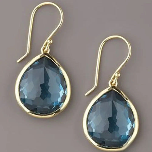Retro Blue Drop Earrings