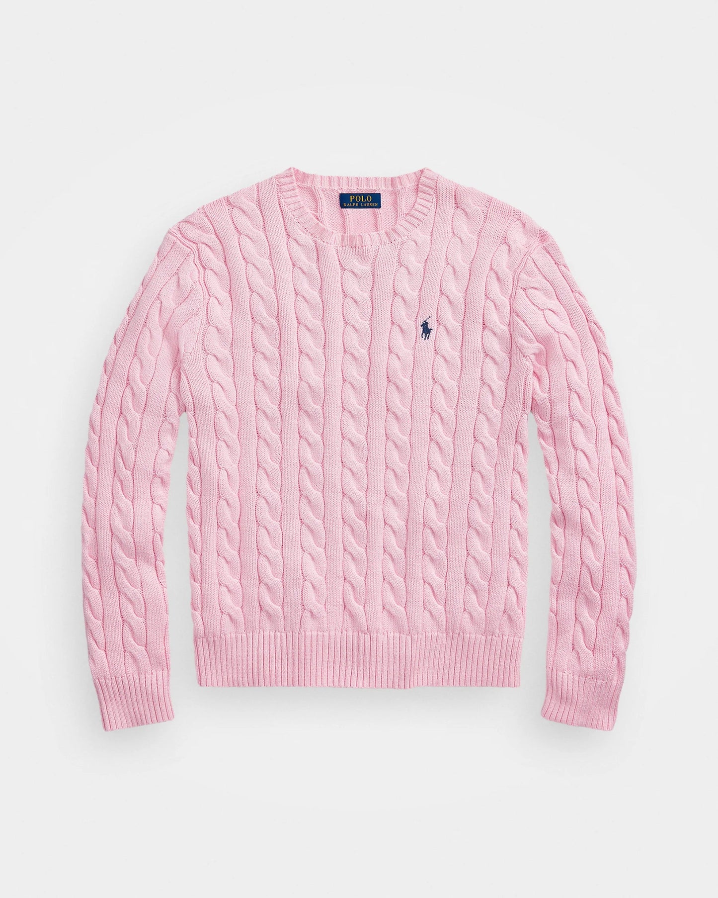 Polo Cable-Knit Cotton Sweater