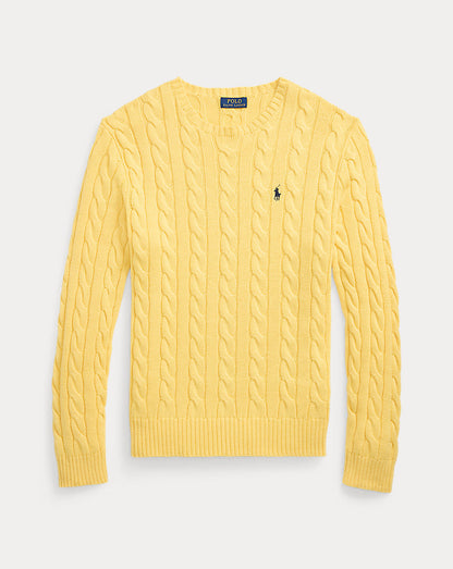Polo Cable-Knit Cotton Sweater